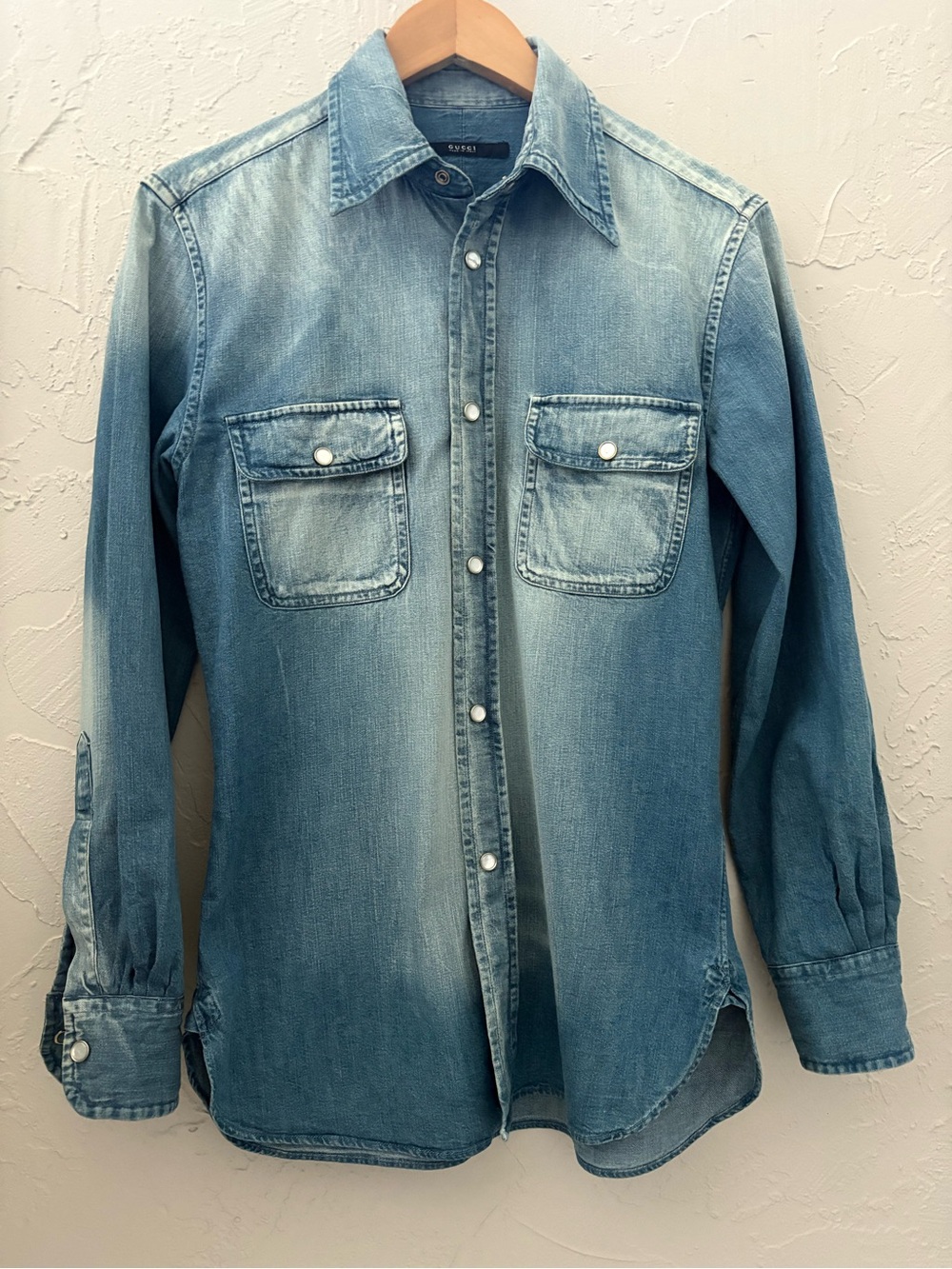 Gucci Denim Button-Up Shirt - Blue